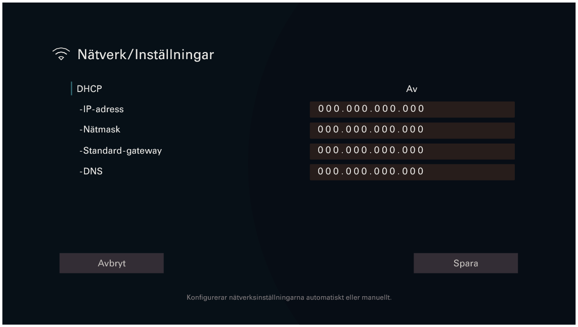 GUI NetworkSetup Mz